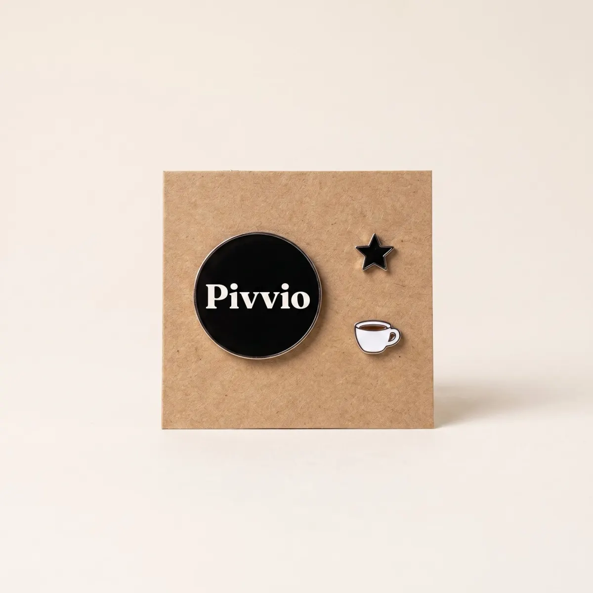 Pin set with the Pivvio logo